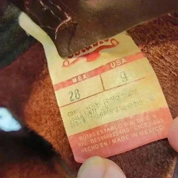 Establo Men's Workboots, Leather Western Cowboy Pull on US Men's 9 - Picture 6 of 9